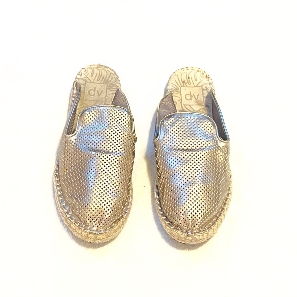 DV by Dolce Vita Elaine Rose Gold Espadrille Mules Slip On Flats Size 11